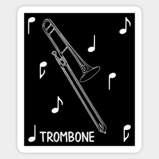 Musical Notes Trombone Sticker